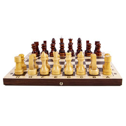 Шахматы обиходные лак с темной доской (290*145*38)
