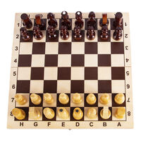 Шахматы обиходные лакированные в комплекте с доской (290*145*38)