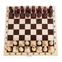 Шахматы обиходные парафинированные с доской (290*145*38)