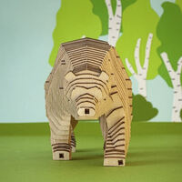 Деревянный конструктор «Медведь» с набором карандашей