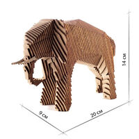 Деревянный конструктор "Слон" с набором карандашей