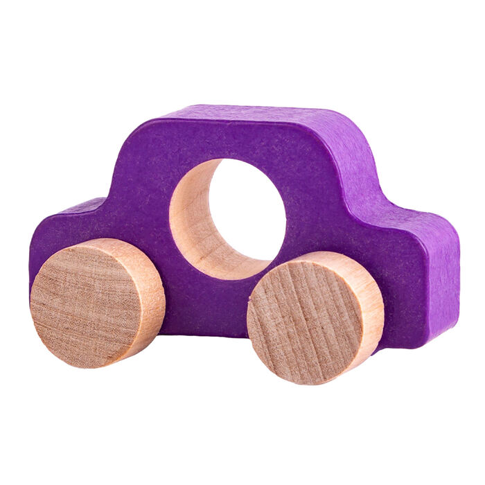Фигурка деревянная - Каталка "Машинка фиолетовая"