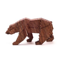 Деревянный конструктор "Медведь" с набором карандашей