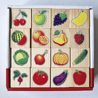 Набор кубиков «Овощи-фрукты» 16 шт