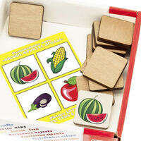 Развивающее лото "Фрукты-овощи" (24 фишки + 6 карточек)