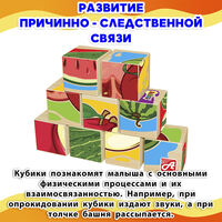Пазл на кубиках Фрукты, овощи, ягоды  (12 шт)